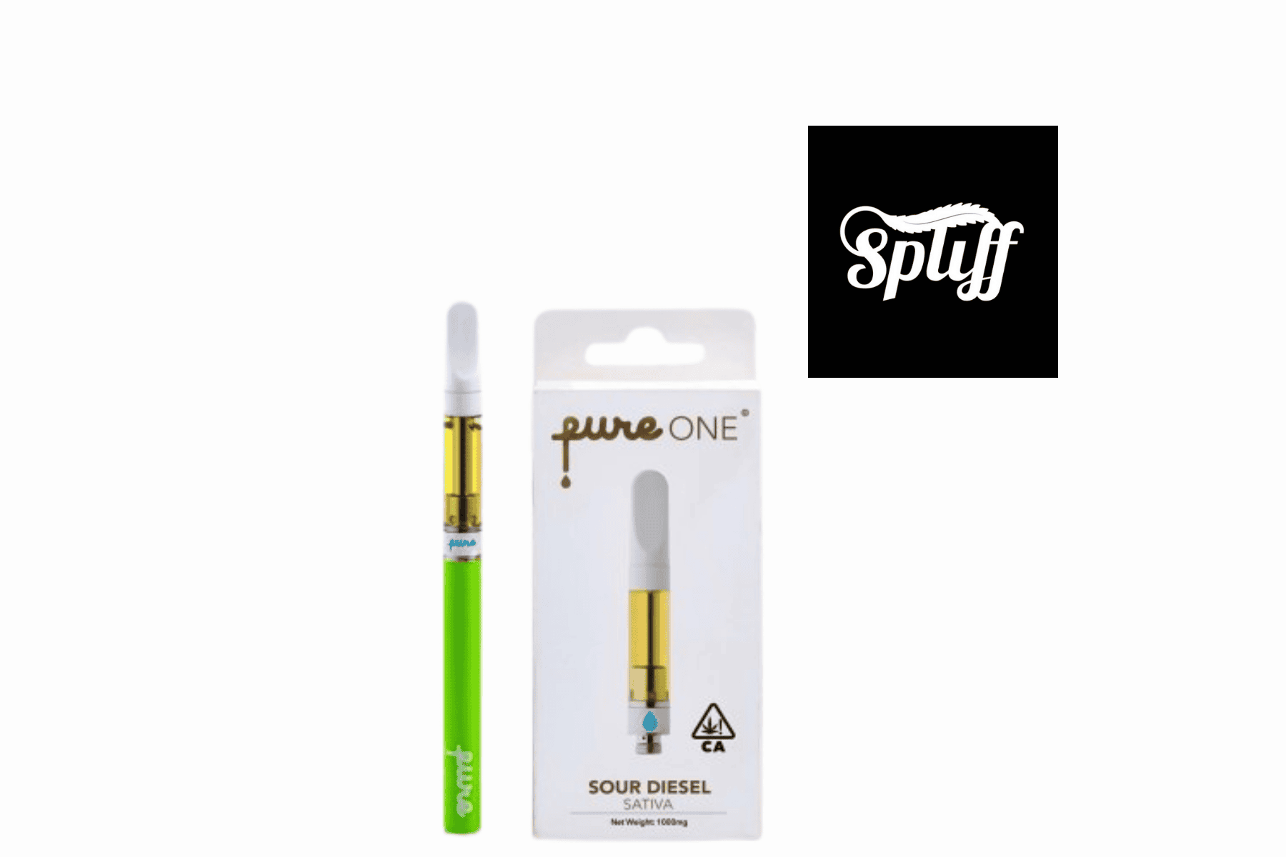 Pure One Sour Diesel Vape Pen Pure One Sour Diesel disposable vape pen for cannabis concentrates.
