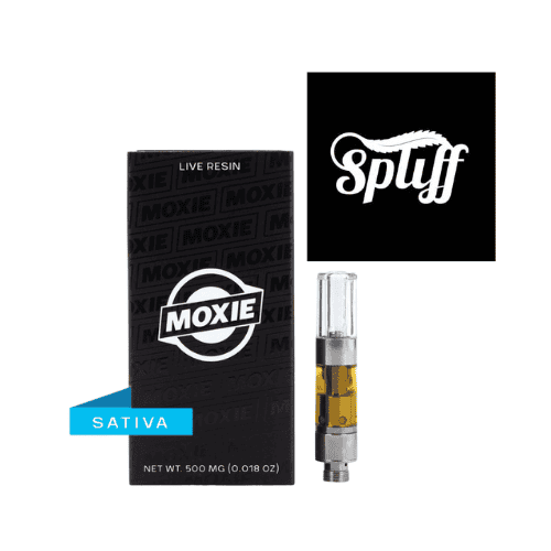 Moxie Live Resin Sativa Cartridge Moxie Sativa live resin cannabis cartridge for dispensary use.