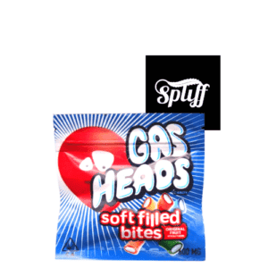 Cannabis-infused soft-filled bites from Spliff Nation Dispensary, flavored with fruit.