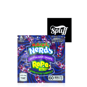 Medicaded Nerds Grape Rope Bites - Cannabis-infused edibles with THC, 600mg, 60-minute activation, s.