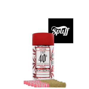 Cannabis-infused pre-roll with 40% THC for indoor use.