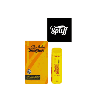 Vape pen and resin packaging at Spliff Nation Dispensary in Miami, FL