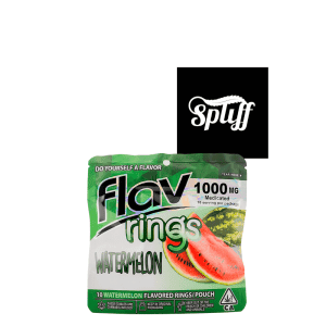 Watermelon flavored cannabis rings for recreational and medicinal use at Spliff Nation Dispensary.