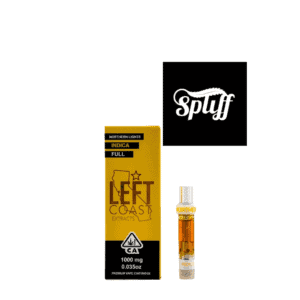 Northern Lights Indica vape cartridge with packaging at Spliff Nation Dispensary.