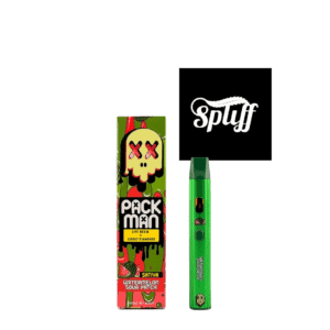 Watermelon Sour Patch disposable vape with colorful packaging at Spliff Nation dispensary.