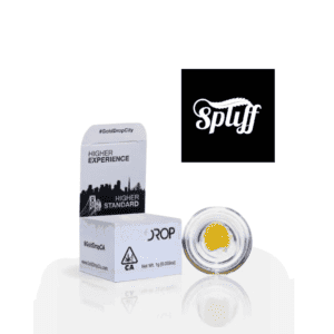 Cannabis oil cartridge with Gold Drop branding at Dispensary.