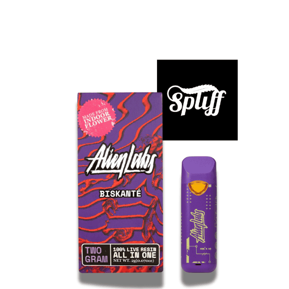 Vape pen and edible packaging at Spliff Nation dispensary in Miami.