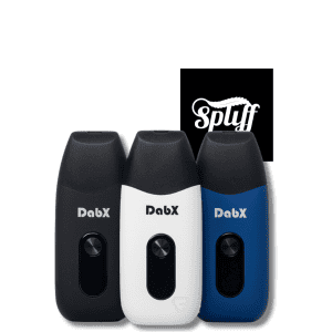 DabX DabX Dual-Use Wax and 510 Cartridge Vaporizer in black, white, and blue colors.