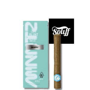 Quality Minntz Big Apple glass tip blunt with hemp leaf flavor for smooth smoking.