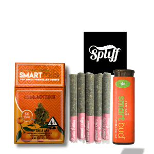 Top shelf Smart Rolls 5-pack with torch lighter for premium cannabis experience.