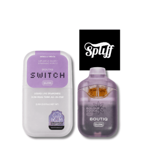Boutiq Switch Purple Berry x Mango Runtz 2g live diamonds disposable vape in Miami