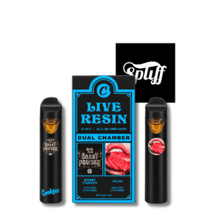 Cookies Baby Powder x Pilon 2g dual-chamber disposable vape in Miami