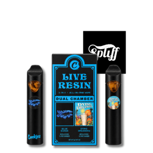 Cookies Blue Suede x Dying Dreaming 2g dual-chamber disposable vape in Miami