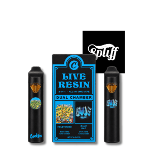 Cookies Hollywood x Blue Raz 2g dual-chamber disposable vape in Miami